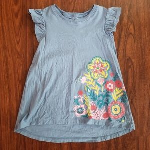 Girls Tea Tank Top T Shirt Floral Tshirt